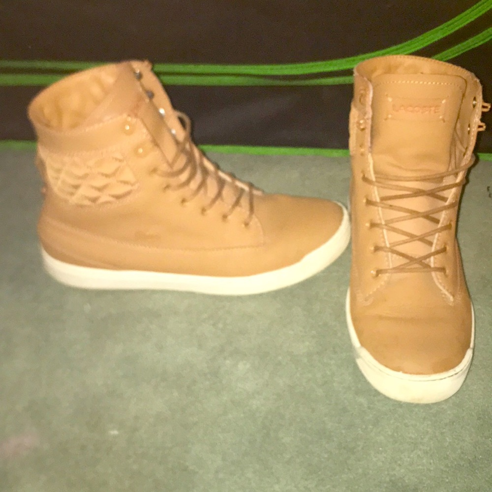 Lacoste tan high rise size 8